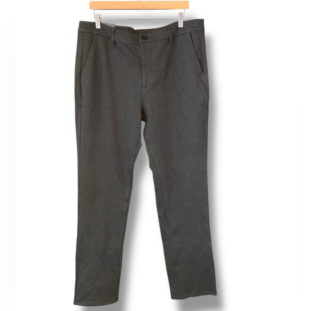 District & Row Charcoal Grey Stretch Dressy Casual Pants Size 38x32